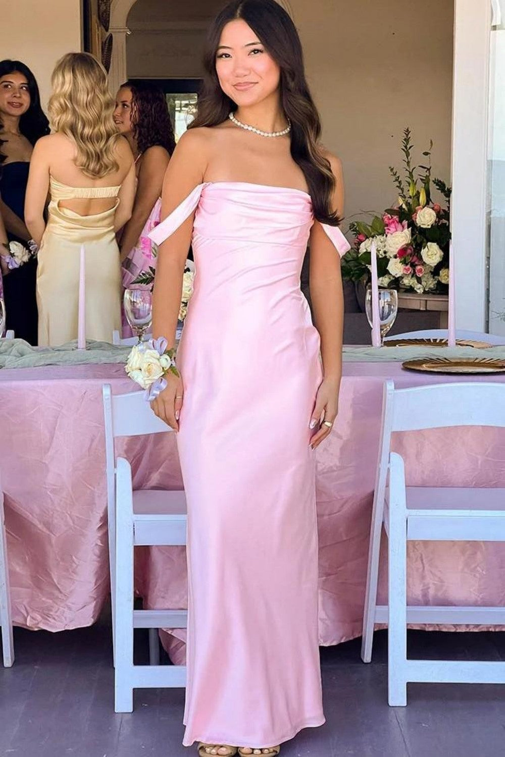 Trendy Sheath Off the Shoulder Lilac Prom Dress with Ruched