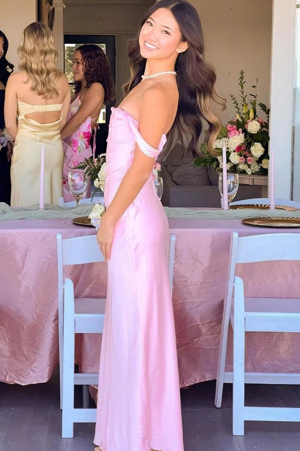 Trendy Sheath Off the Shoulder Lilac Prom Dress with Ruched