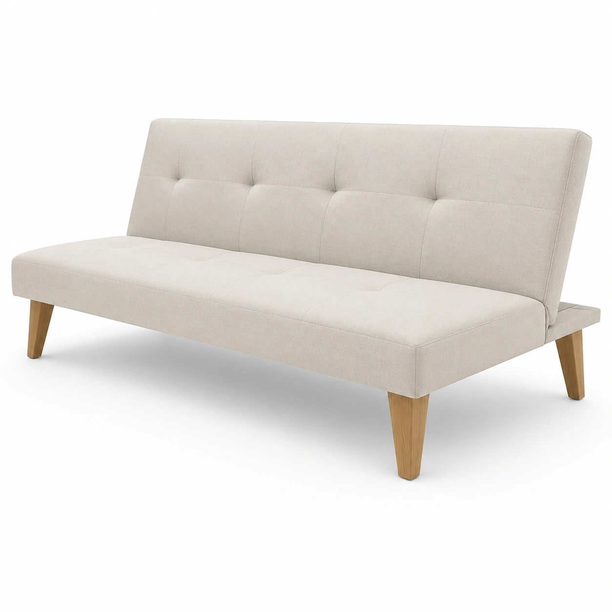 Sofa cama tapizado color beige-rovinanest