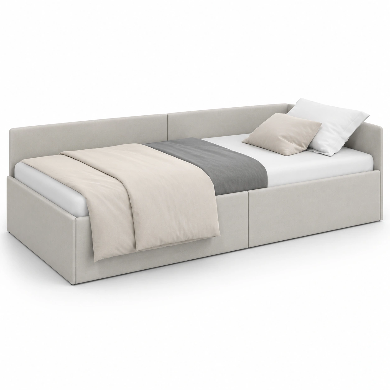 Estructura de cama beige-rovinanest