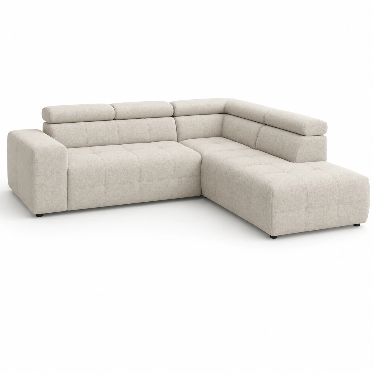 Sofa modular en L color beige-rovinanest