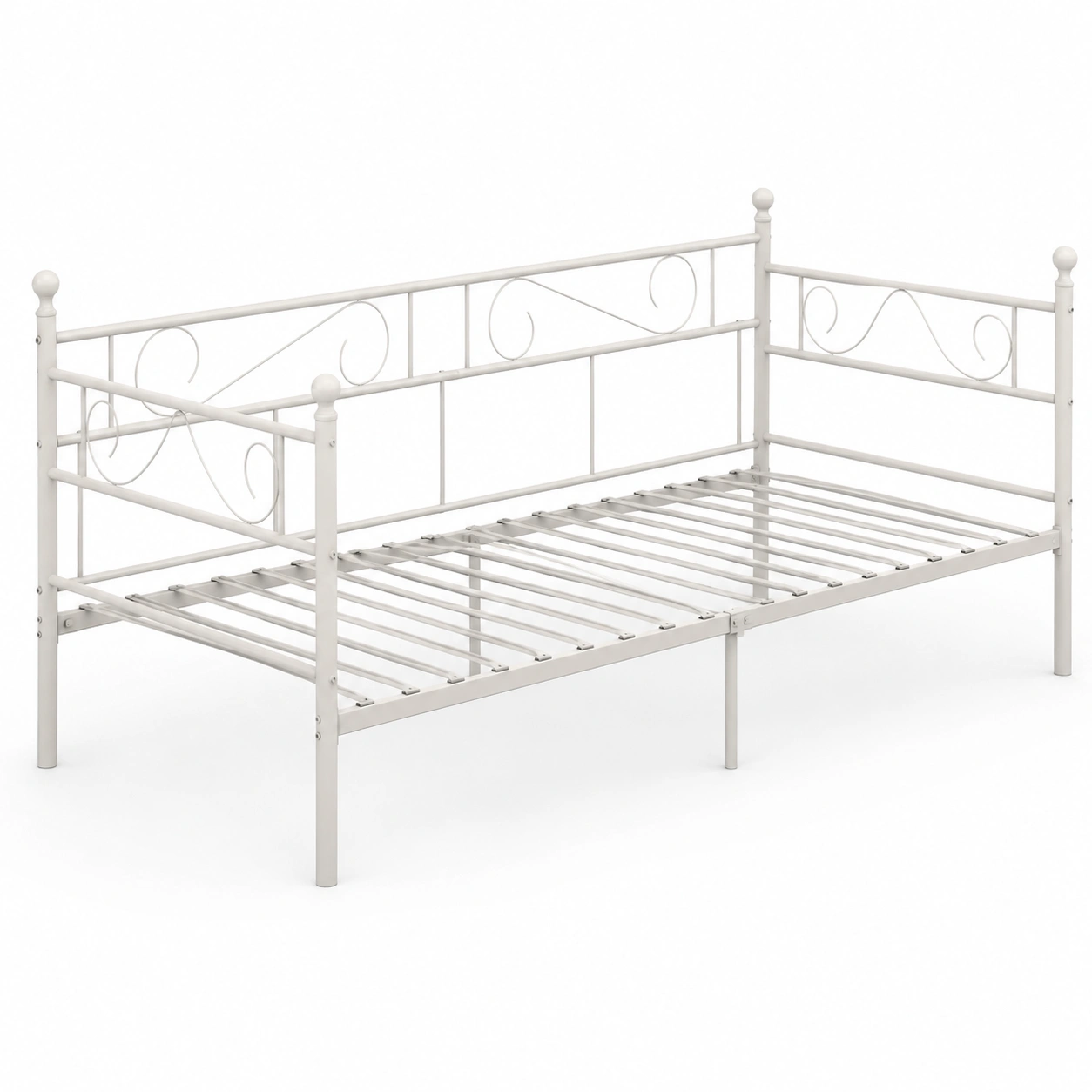 Estructura de divan de metal blanco-rovinanest