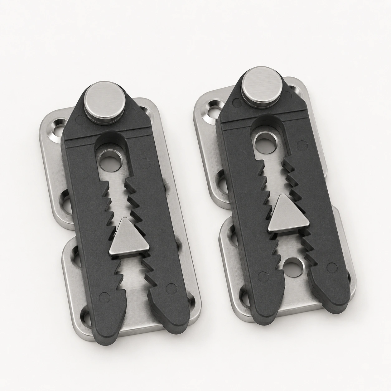 Juego de 2 cierres para puerta de armario metalicos color negro-rovinanest