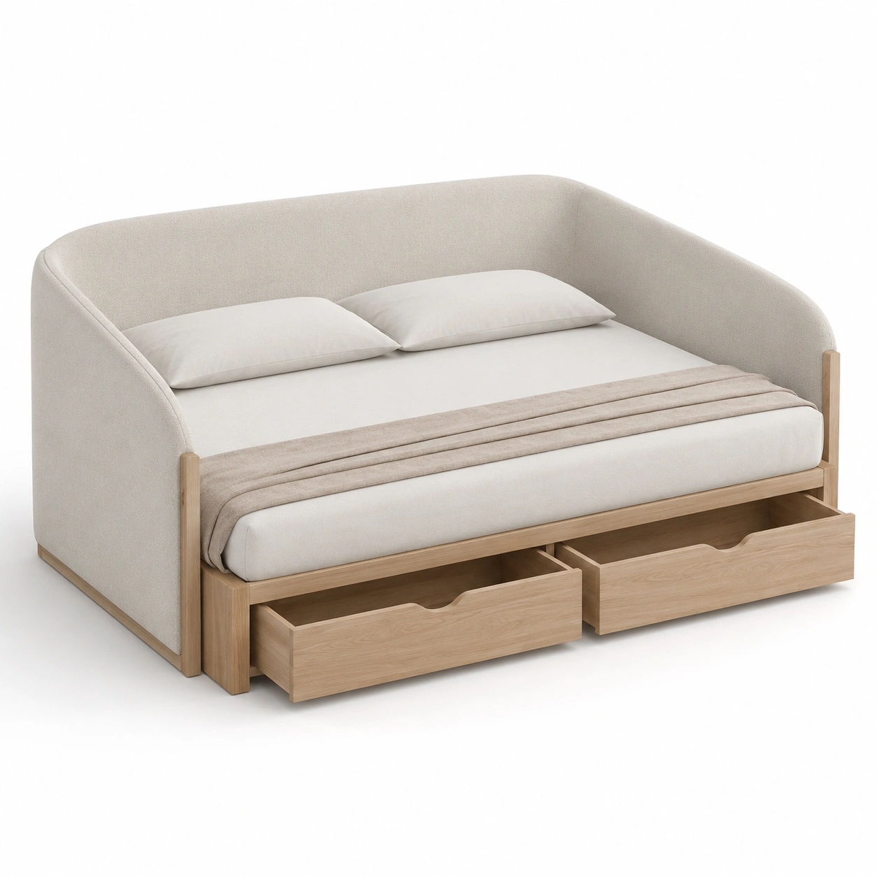Cama infantil tapizada con cajones-rovinanest