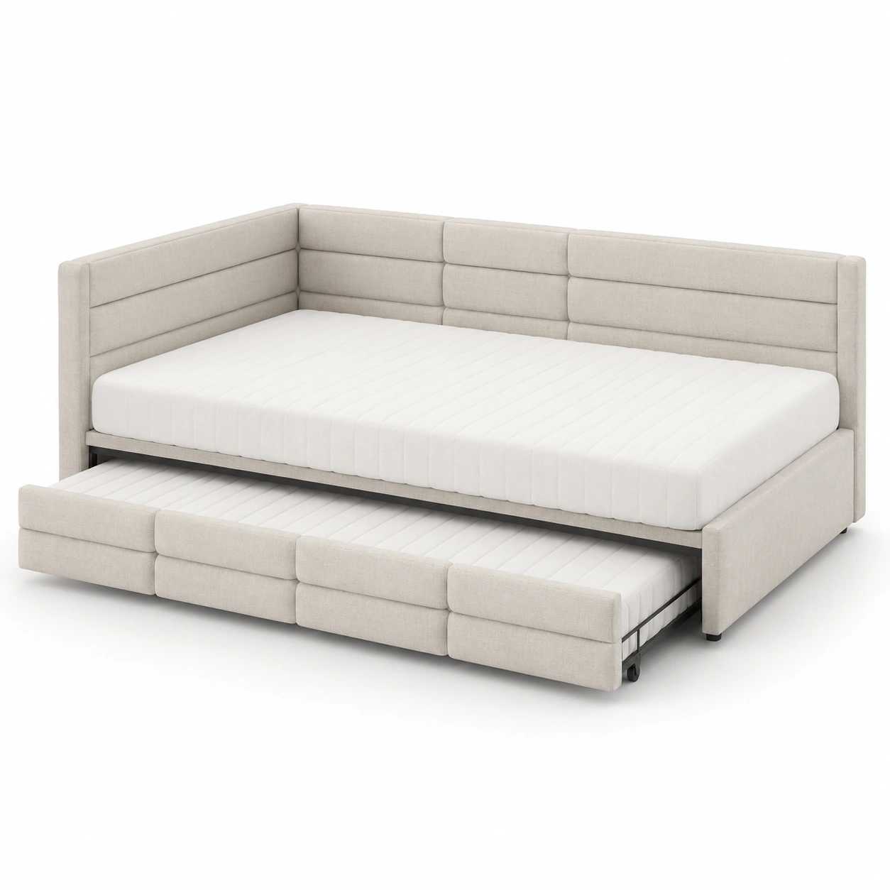 Sofa cama extraible color beige-rovinanest