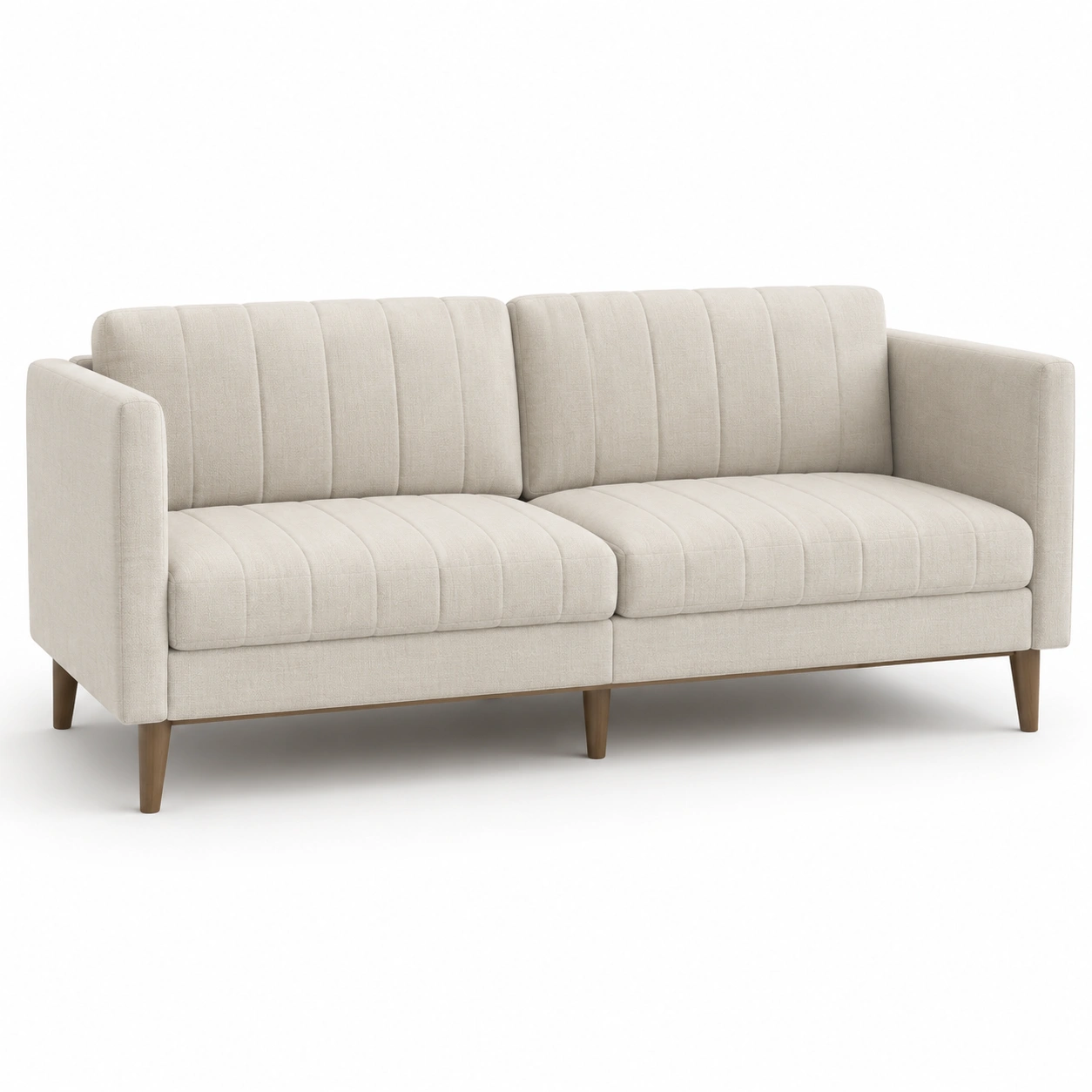 Sofa tapizado de 3 plazas color beige-rovinanest