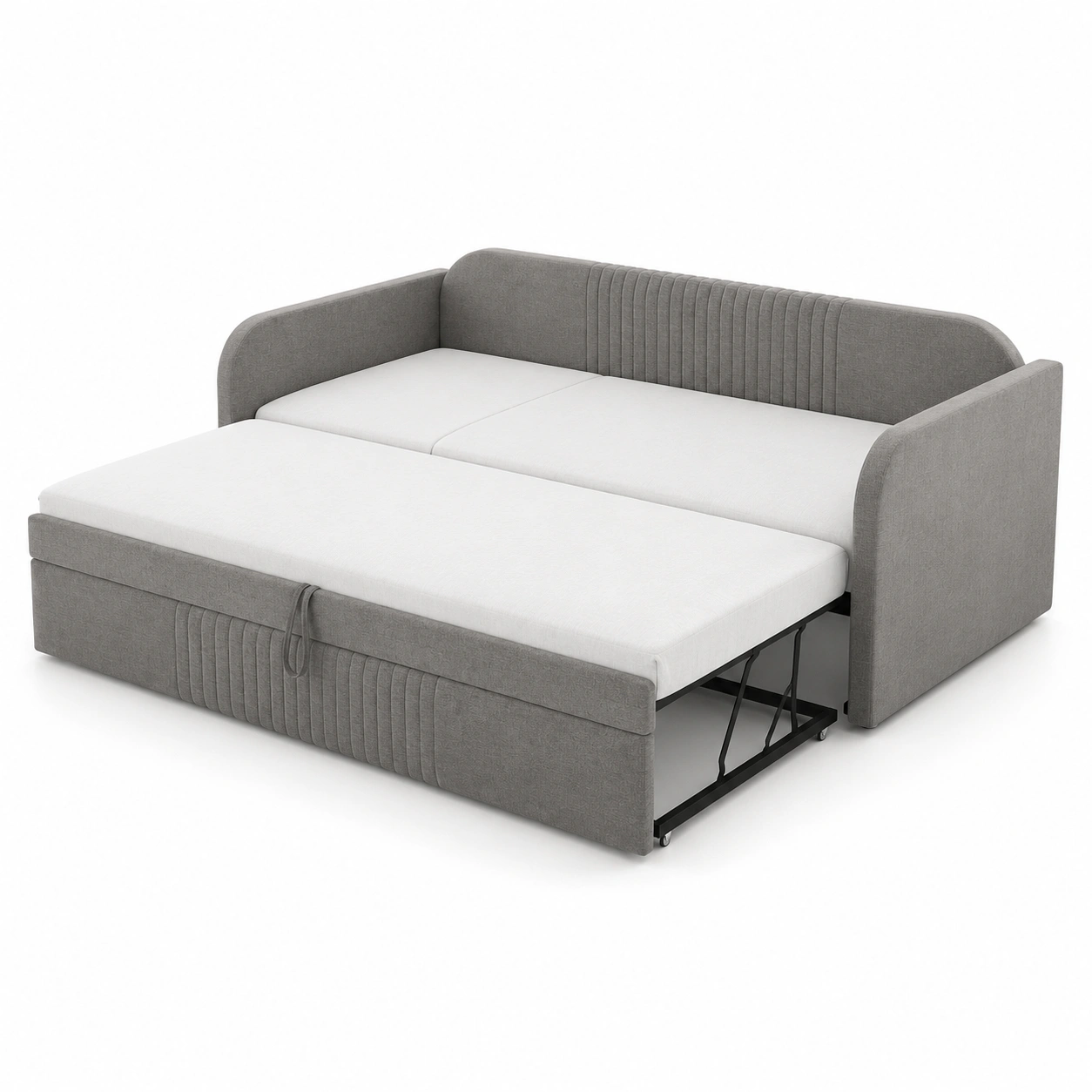 Sofa cama extraible color gris-rovinanest