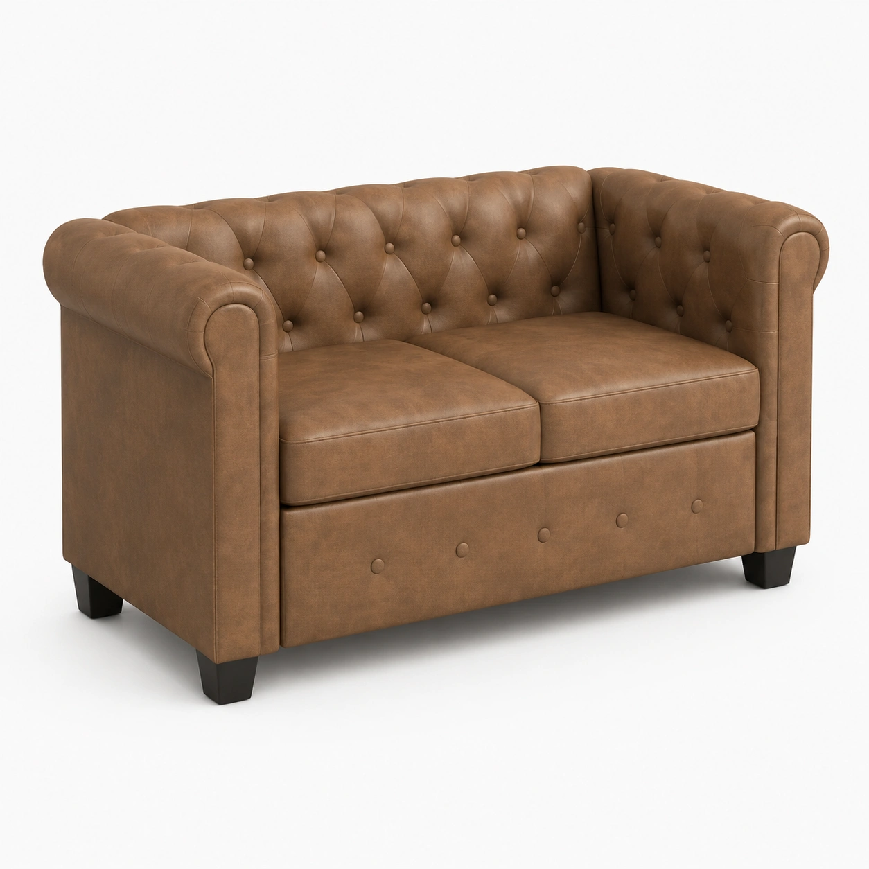 Sofa de cuero marron para 2 plazas-rovinanest