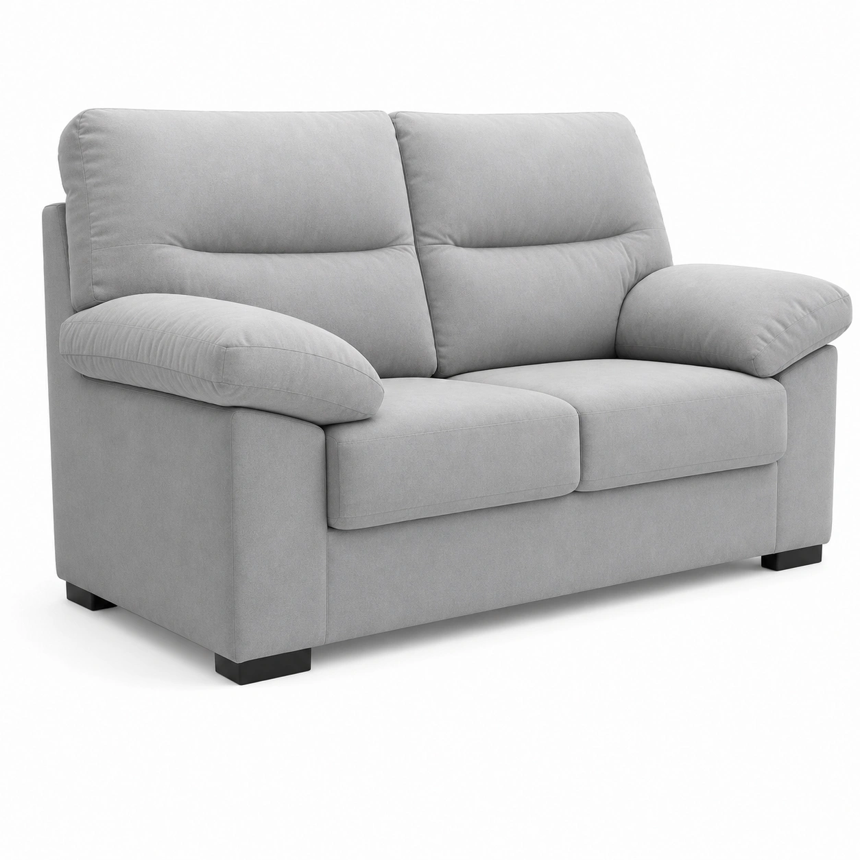 Sofa gris claro para 2 plazas-rovinanest