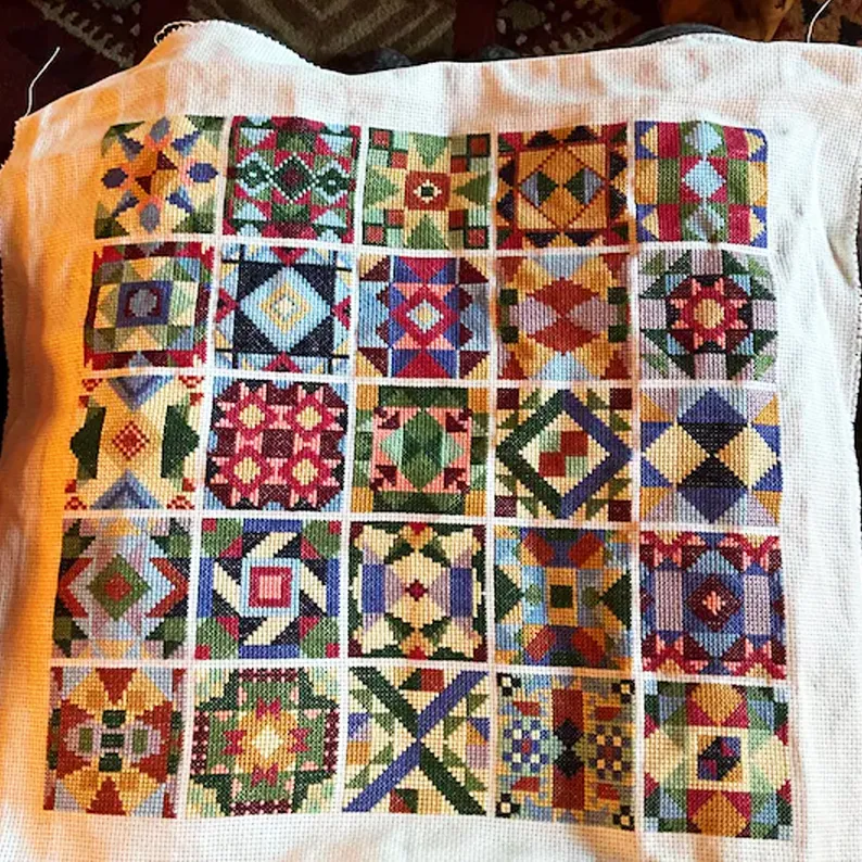 Tiles Quilt Cross Stitch DIY Kit