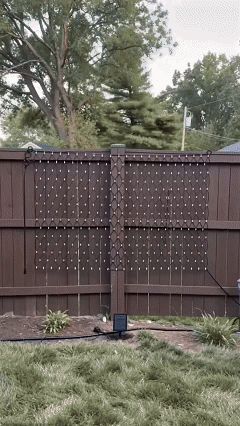 Solar American Flag LED Net Lights in action