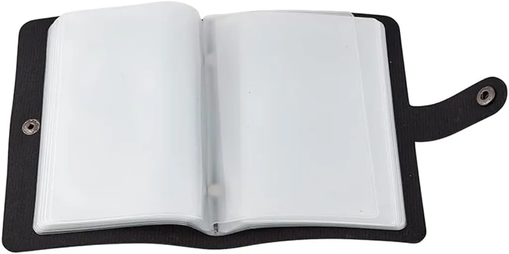 ✝️ Catholic Genuine Leather Holy Card Holder – Pocket Prayer Card Organizer with Snap Closure