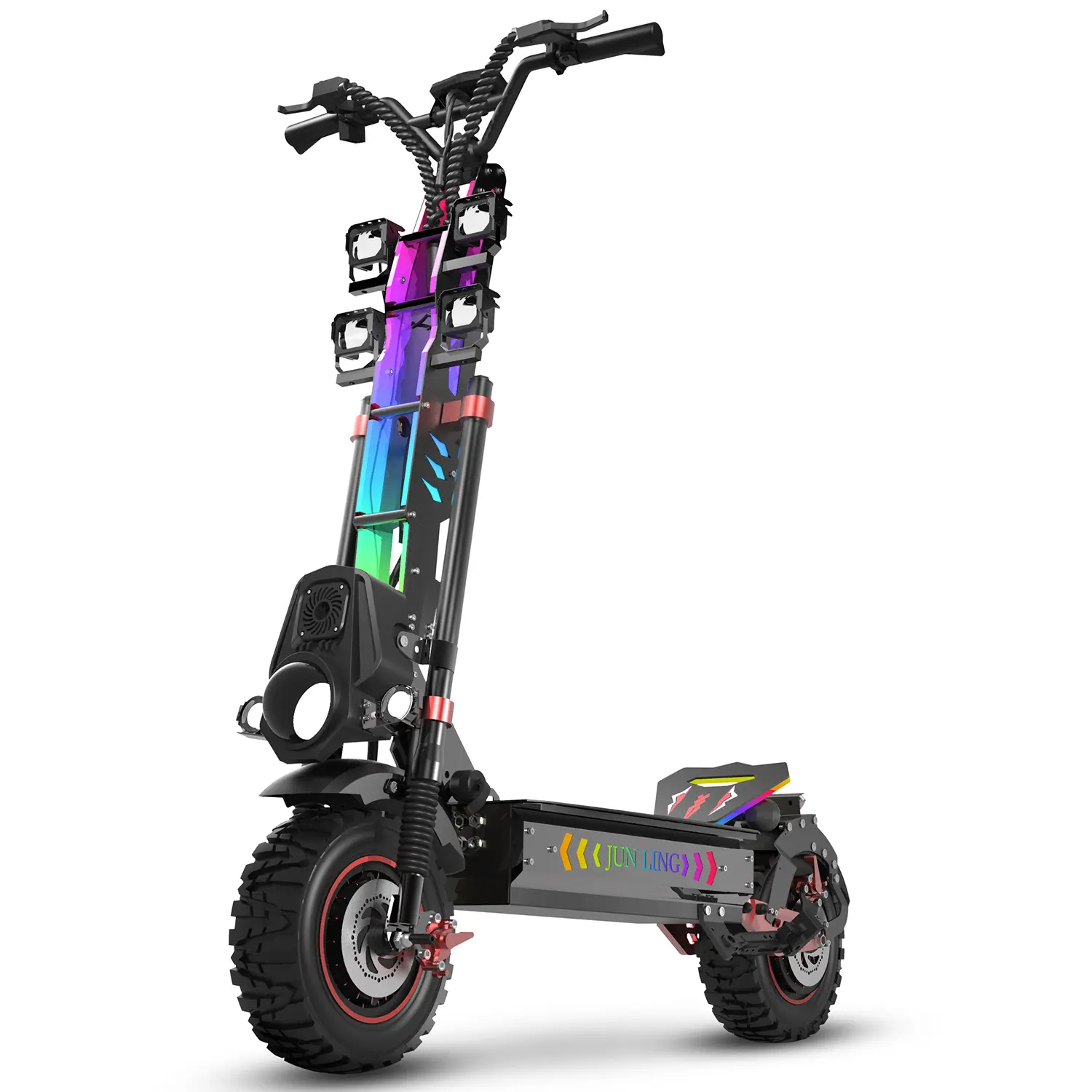 [REDDYDY] [Limited Summer Discount]JL86 Off-Road Sporty Adult Electric Scooter, 10000W Dual Motor, 60V 40Ah, Up to 55 MPH, 75 Miles Long Range, 3 Gear Speed Mode, 13" Pneumatic Tires, Max 440 LBS Load Capacity,NFC,Foldable
