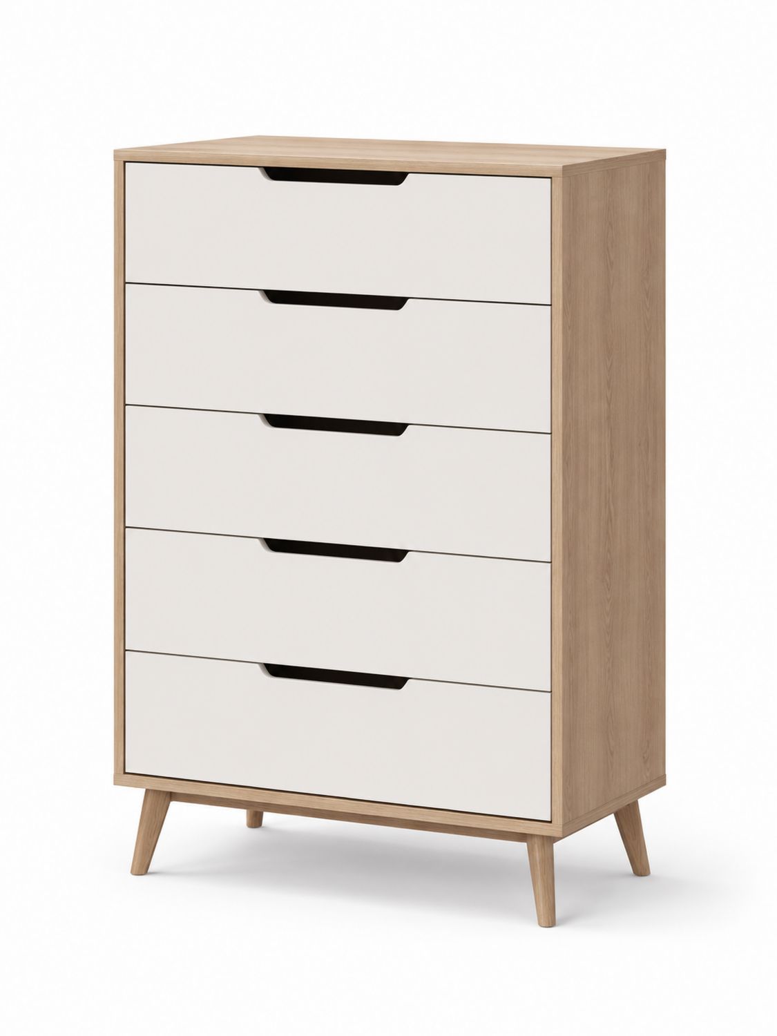 Cajonera de MDF y Chapa de Roble con 5 Cajones