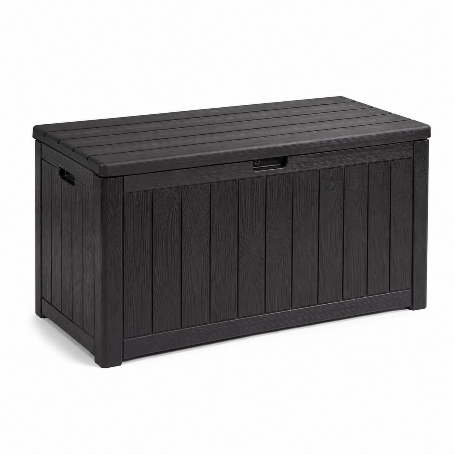 Cofre de almacenamiento de plástico negro 117x45x57 cm