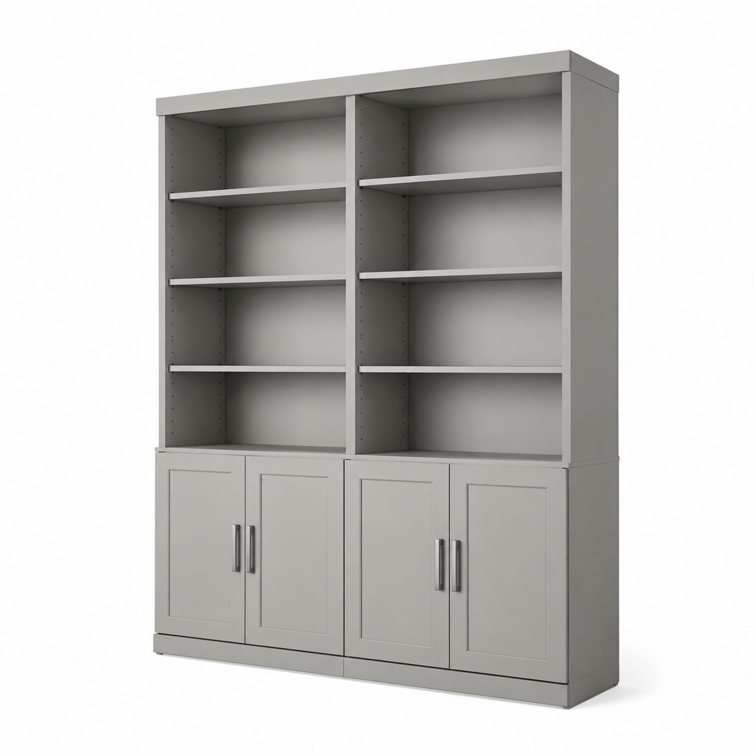 Estantería de MDF con Puertas Gris 180x120x40 cm