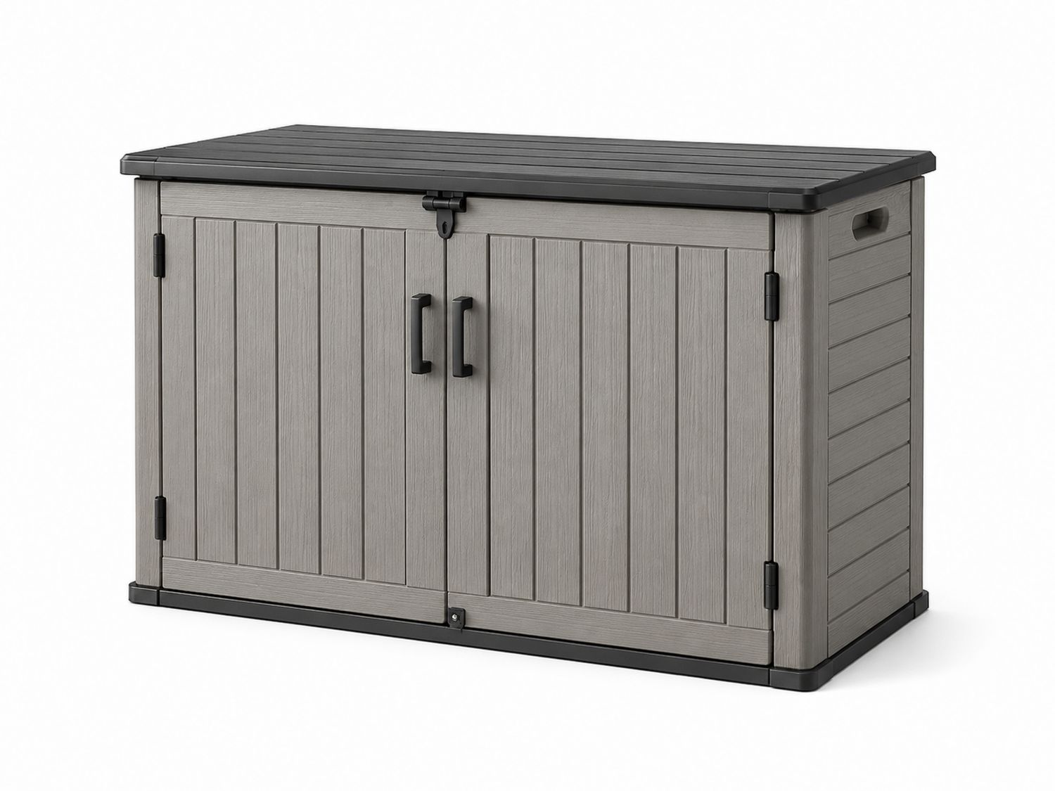 Gabinete de Resina para Almacenamiento Exterior 130x74x110 cm Gris