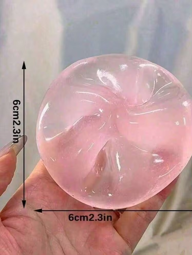 Moldable Slow Rebound Blue Coconut Oil Handmade Squeeze Ball 6cmRound Malt Texture Stress Relief Toy Portable Handheld
