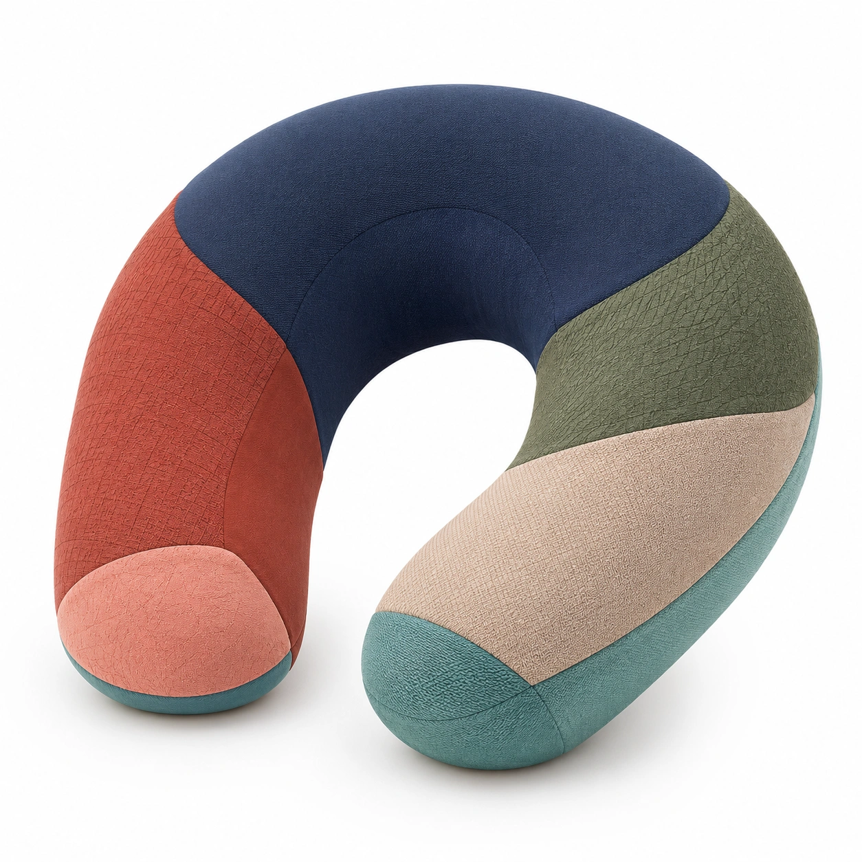 Almohada de Viaje en Forma de U Multicolor-Yorqu Avik