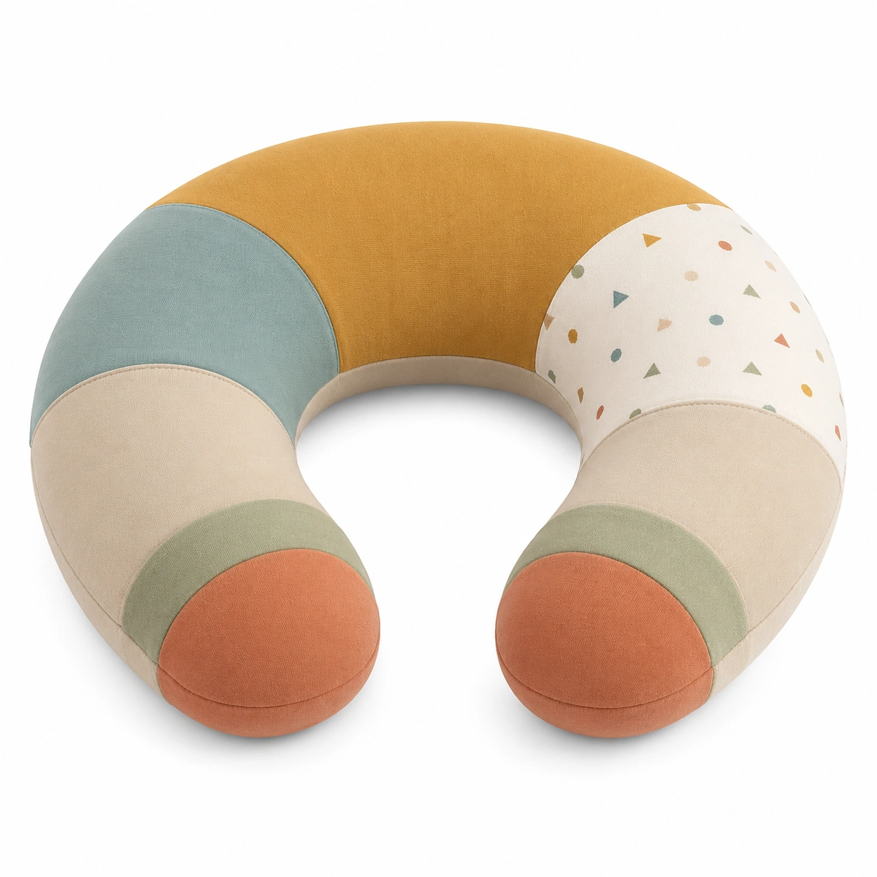 Almohada de Viaje en Forma de U Multicolor para Soporte del Cuello-Yorqu Avik