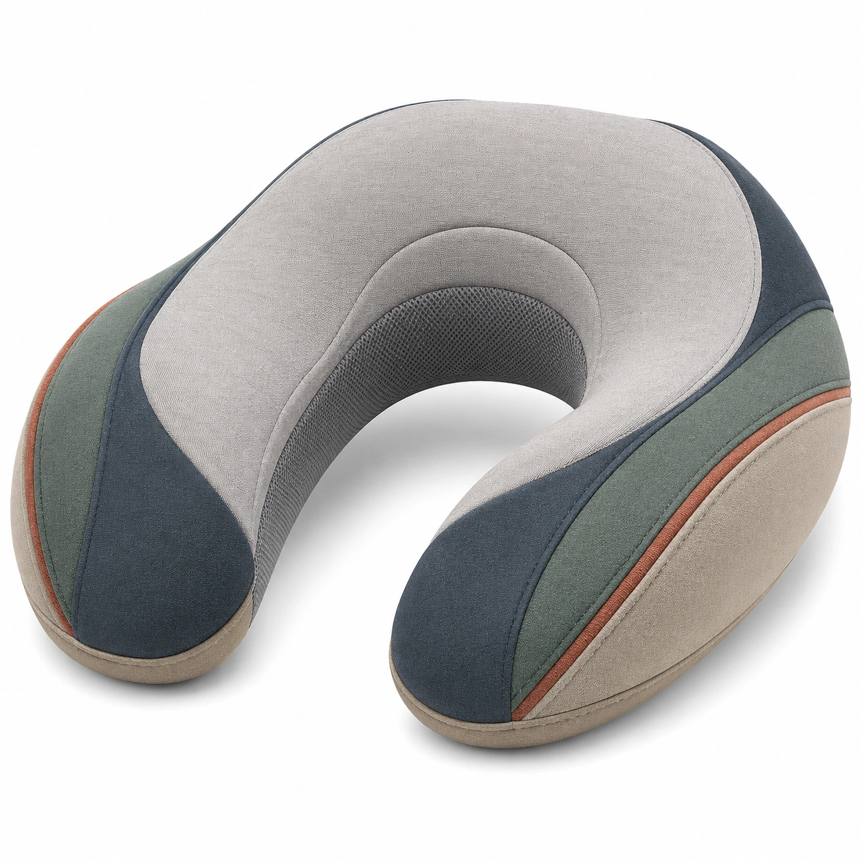 Almohada de Cuello en U para Viaje, Gris/Verde/Azul/Beige-Yorqu Avik