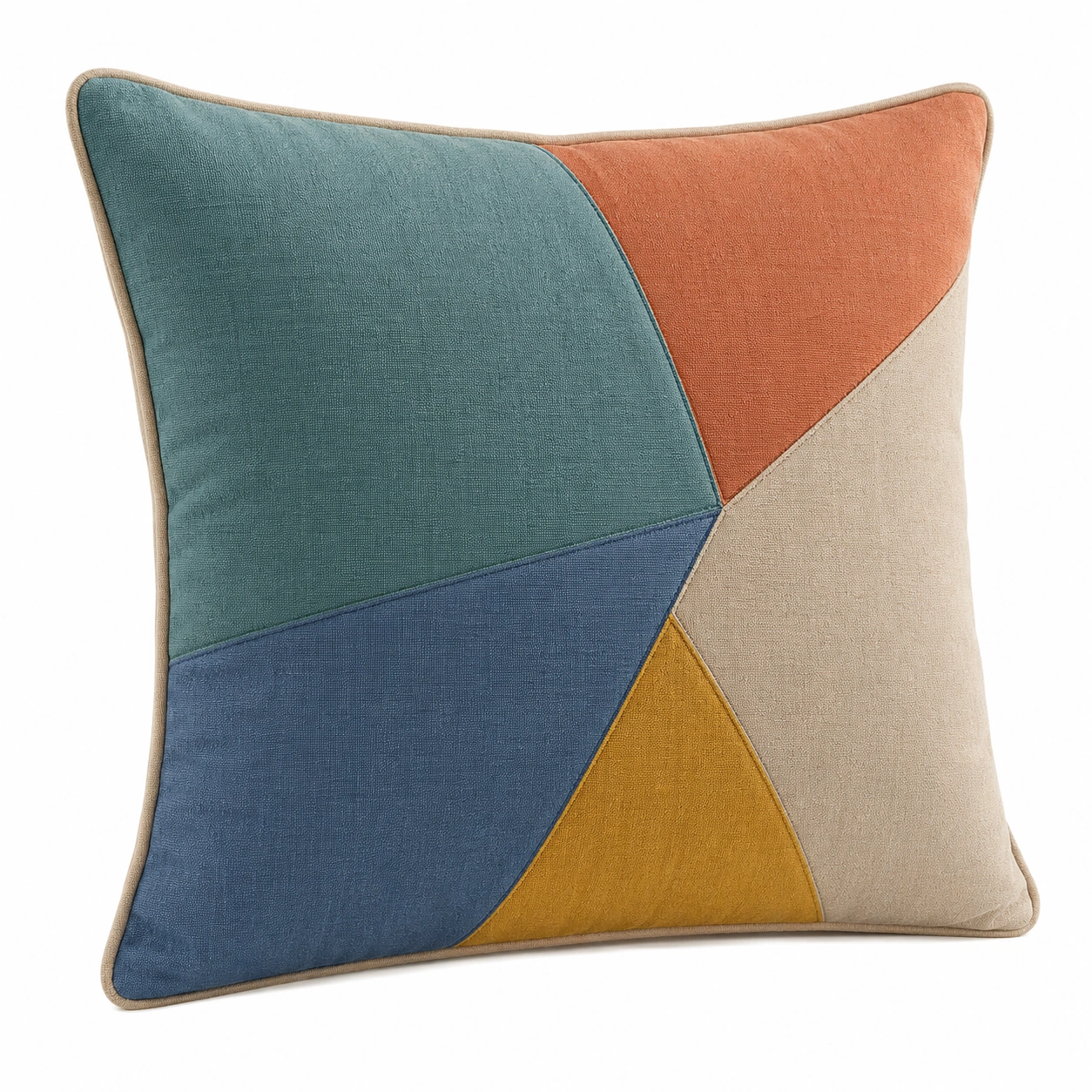 Cojín Decorativo de Diseño Geométrico Multicolor 45x45cm-Yorqu Avik