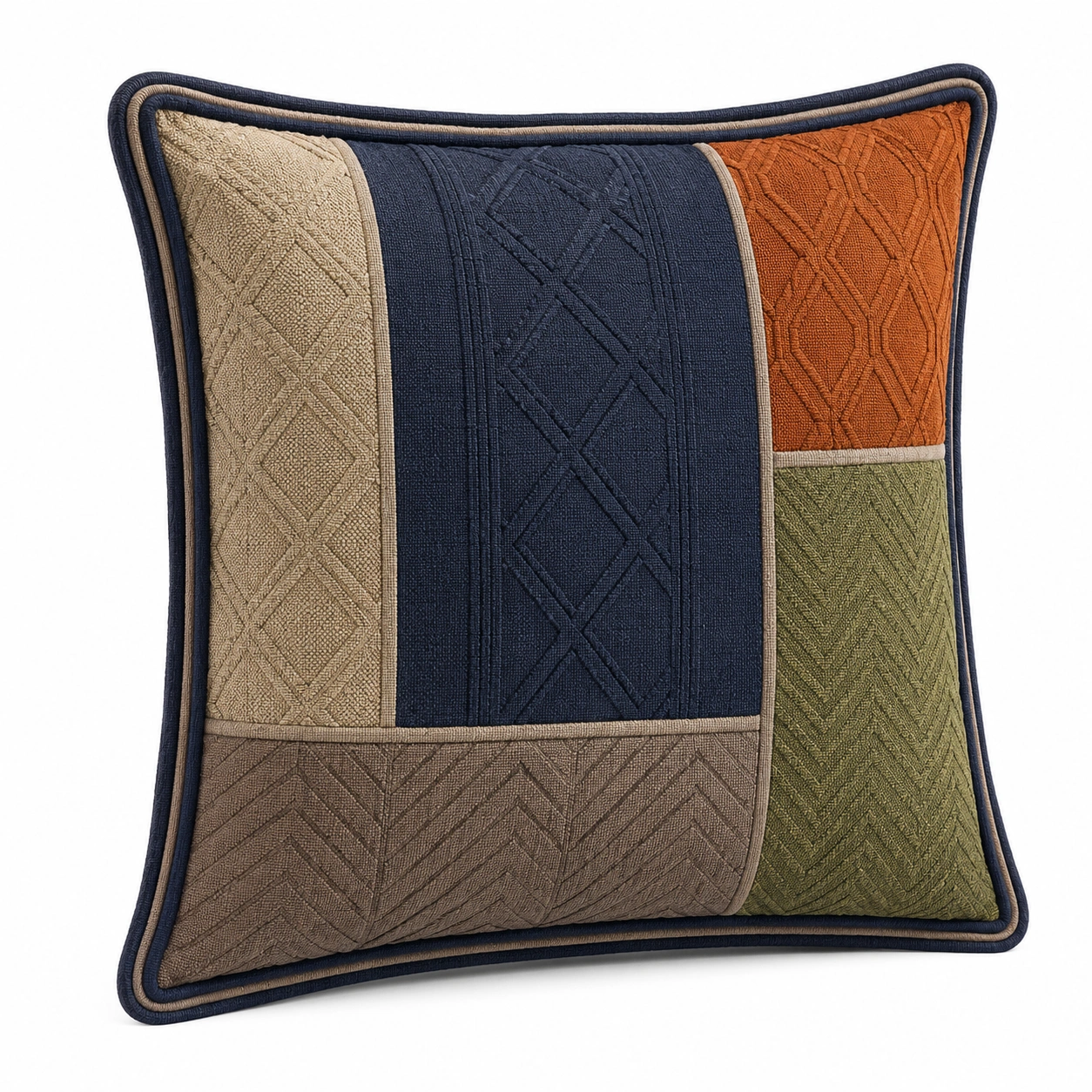 Cojín decorativo geométrico multicolor 45x45 cm-Yorqu Avik