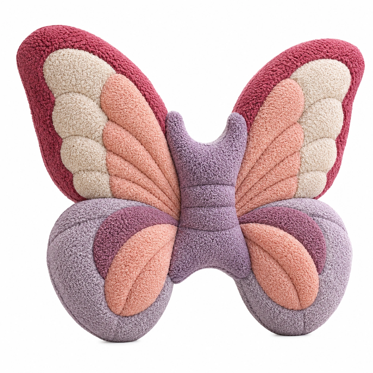 Cojín Decorativo Mariposa Rosa Lila Beige-Yorqu Avik