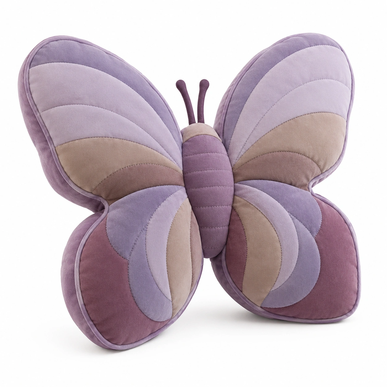 Cojín Decorativo en Forma de Mariposa Lila y Beige 50x40cm-Yorqu Avik