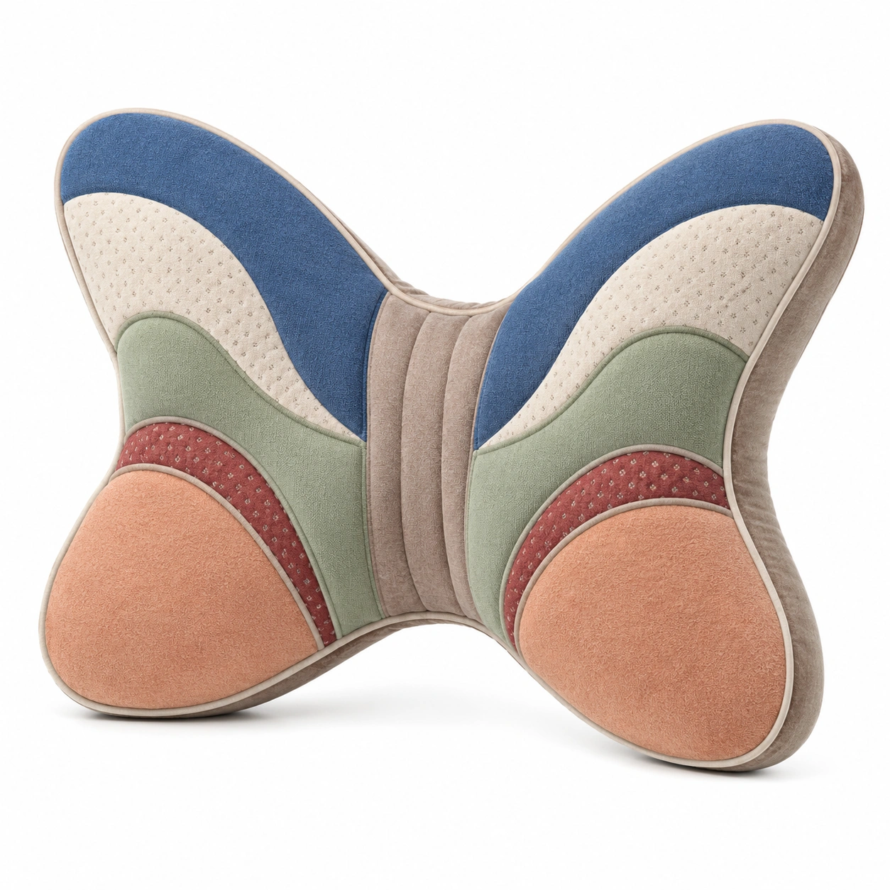 Cojín ergonómico en forma de mariposa, multicolor vibrante-Yorqu Avik
