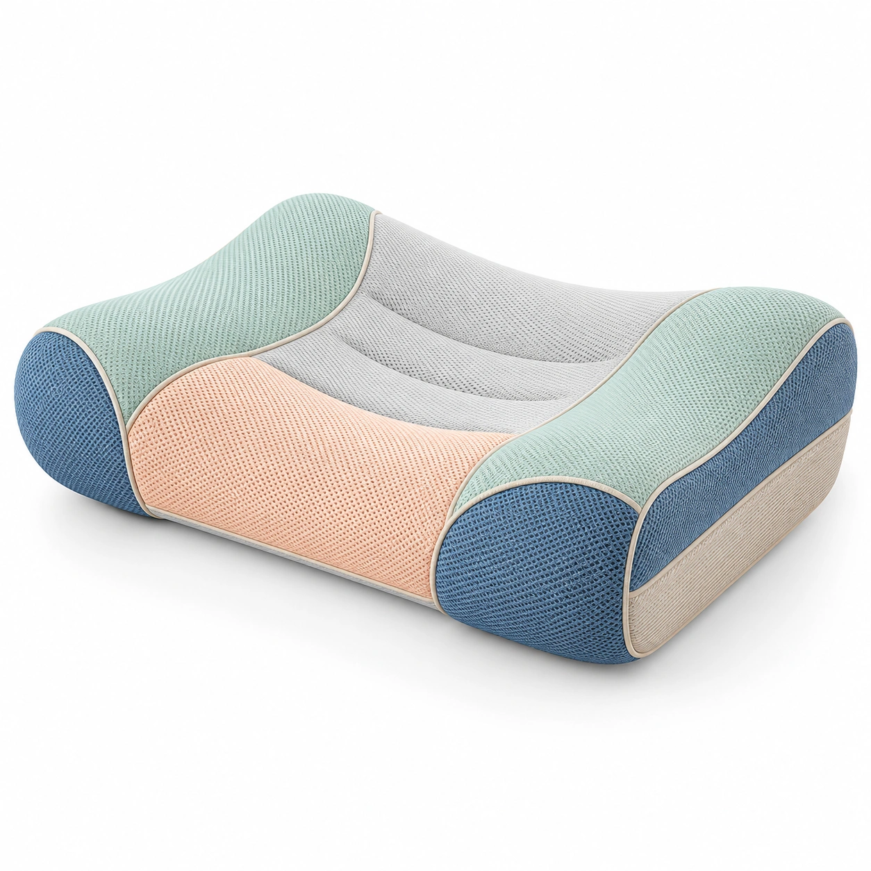 Cojín ergonómico multicolor para dormir 60x40x15-Yorqu Avik