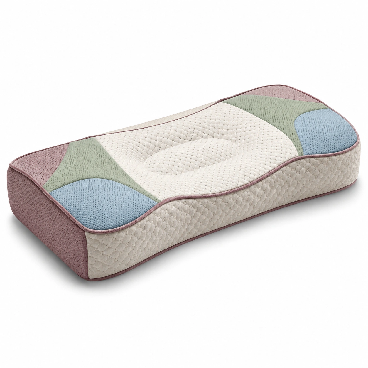 Cojín ergonómico multicolor para soporte cervical 60x30x10cm-Yorqu Avik
