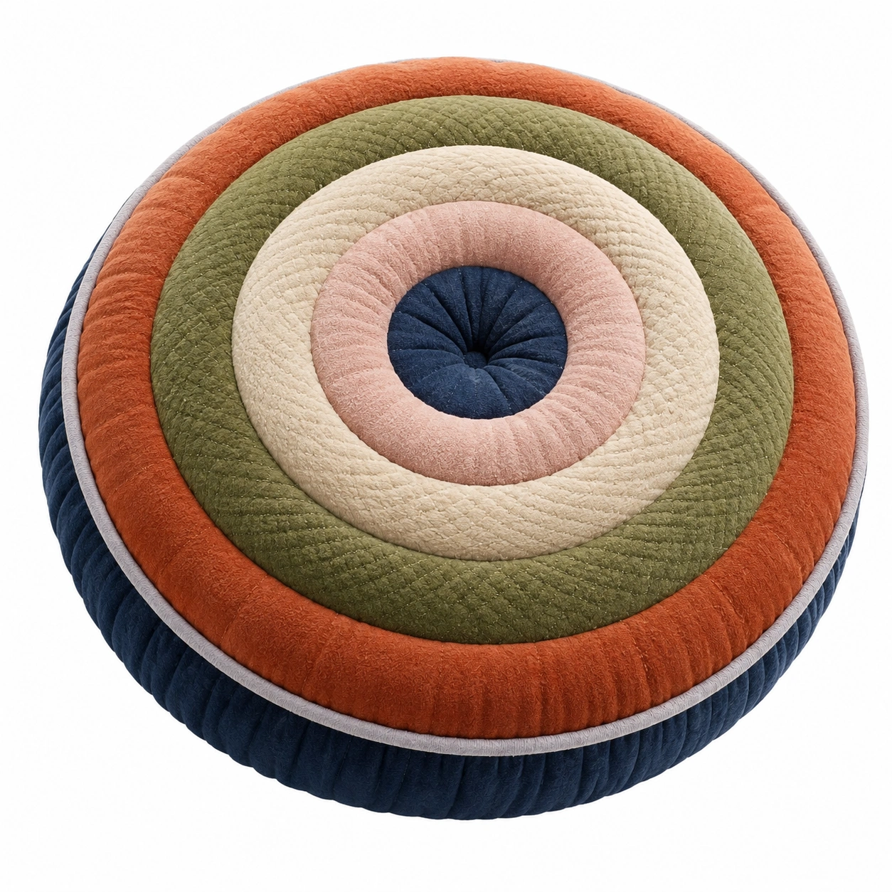 Cojín Redondo Decorativo Multicolor de 40cm-Yorqu Avik