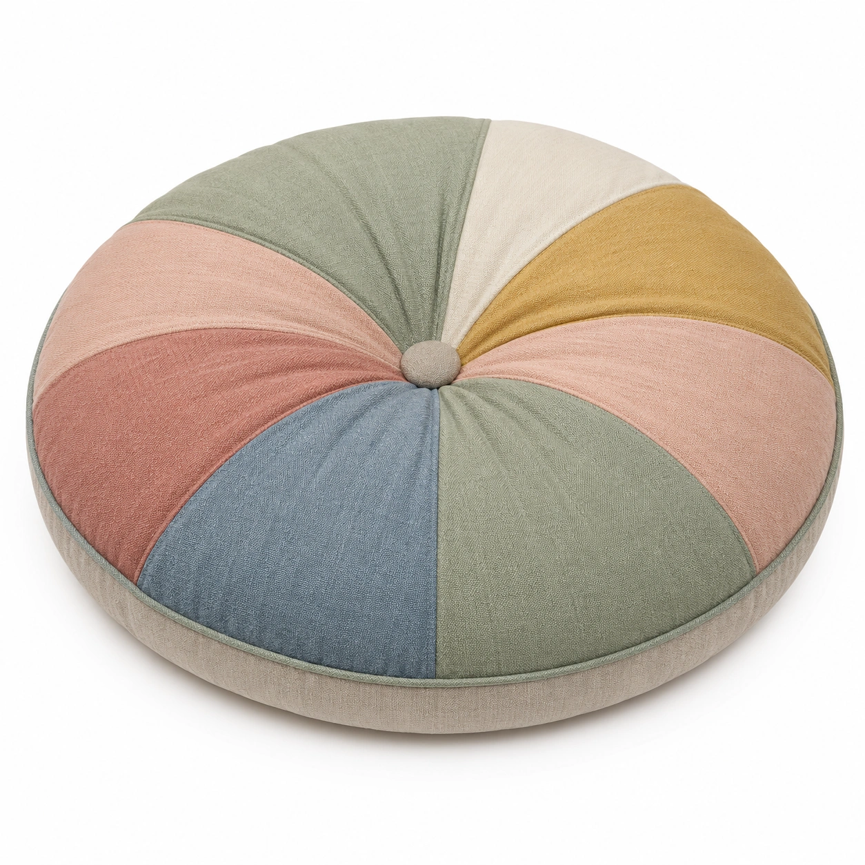 Cojín redondo multicolor estilo bohemio 40 cm-Yorqu Avik
