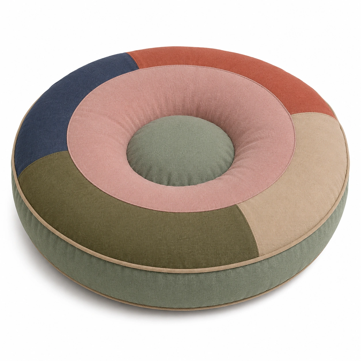 Cojín Redondo Decorativo Multicolor 60cm-Yorqu Avik