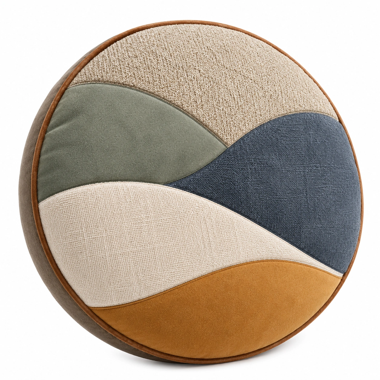 Cojín Redondo Decorativo Multicolor 45cm-Yorqu Avik