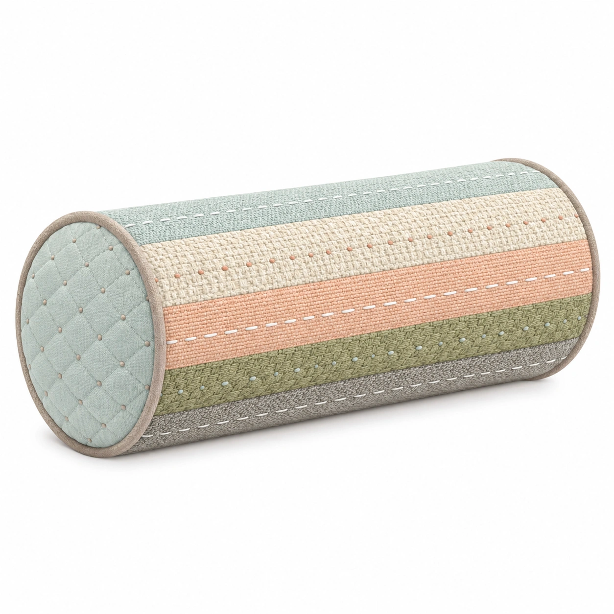Cojín Decorativo Cilíndrico Multicolor 20x50 cm-Yorqu Avik
