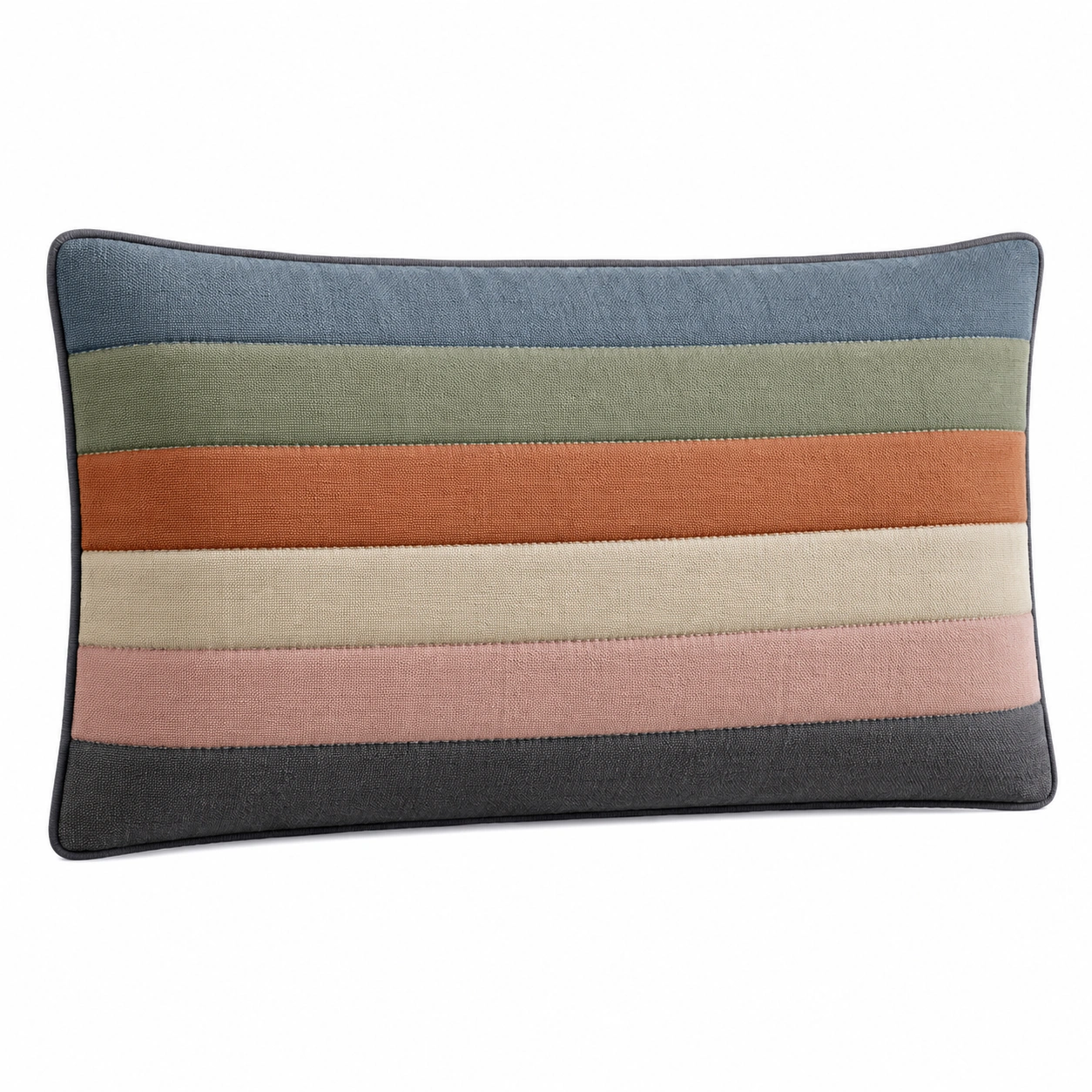 Cojín Decorativo de Rayas Multicolor 50x30 cm-Yorqu Avik