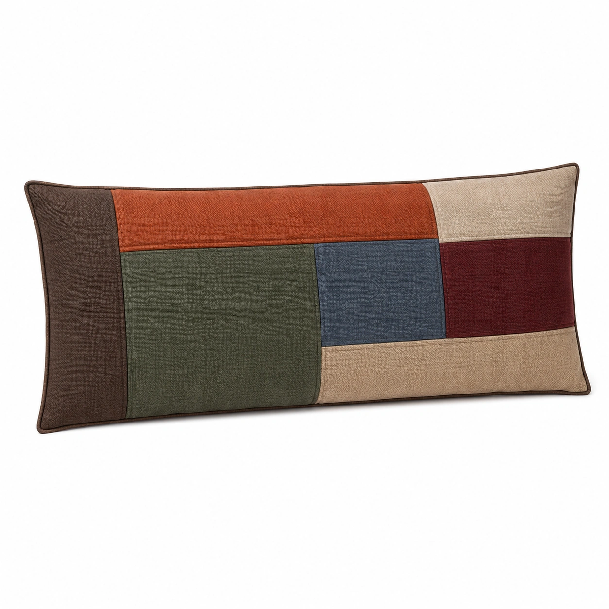 Cojín rectangular patchwork multicolor 60x30cm-Yorqu Avik