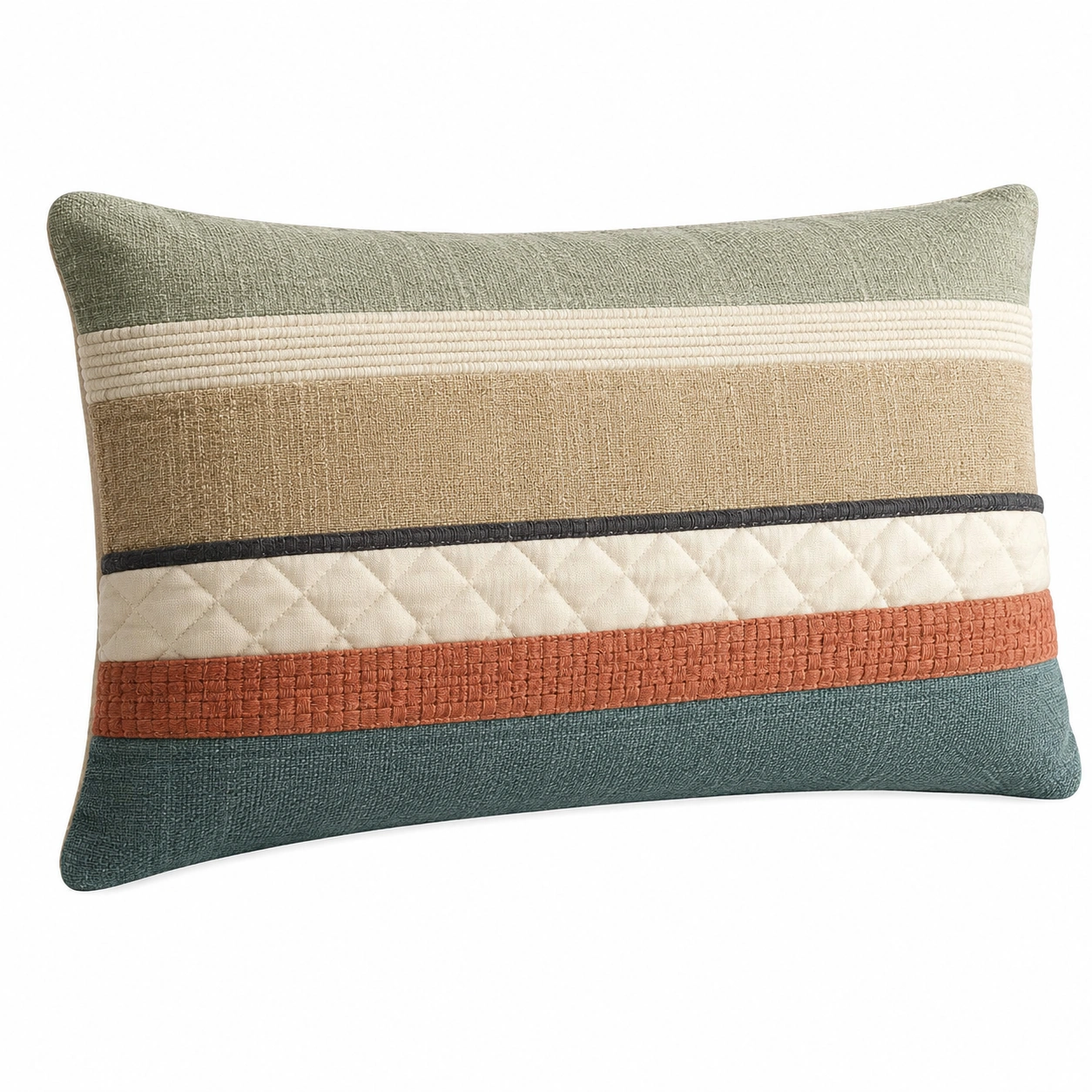 Cojín Decorativo Rayas Multicolor 50x30cm-Yorqu Avik