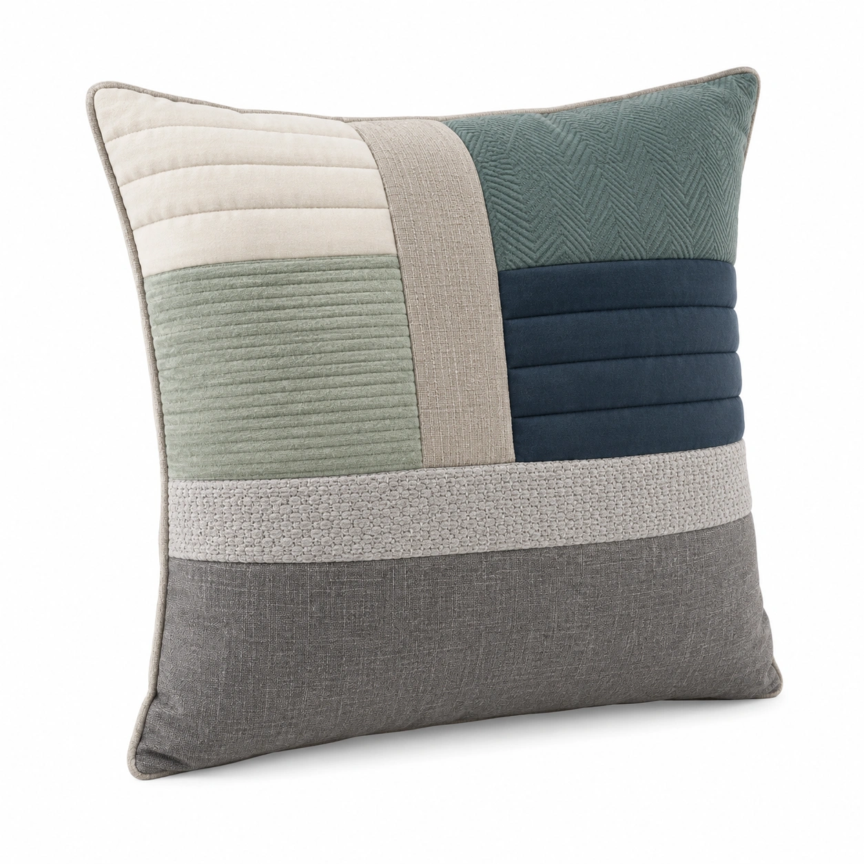 Cojín Decorativo Patchwork 45x45cm Multicolor-Roome Lvix