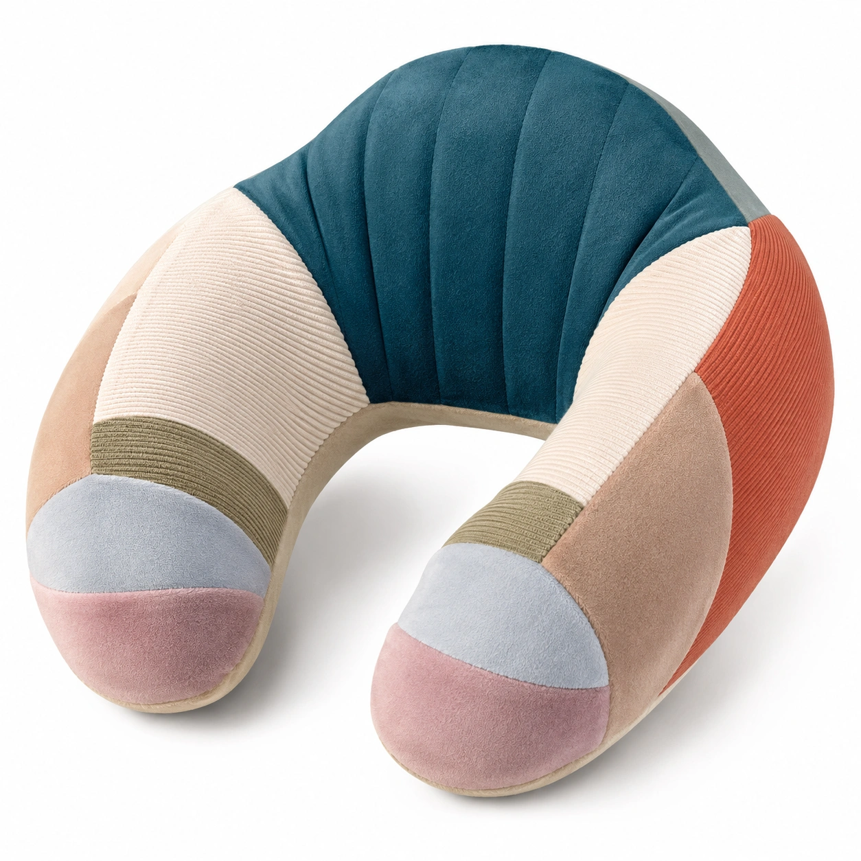 Almohada de Viaje en Forma de U Multicolor para Soporte Ergonómico-COZ YVE LLA