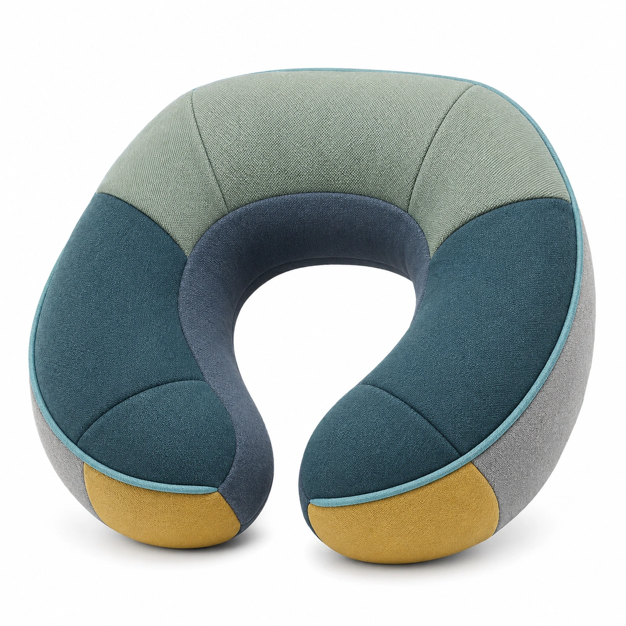 Almohada de viaje ergonómica en forma de U, multicolor con soporte medio-COZ YVE LLA