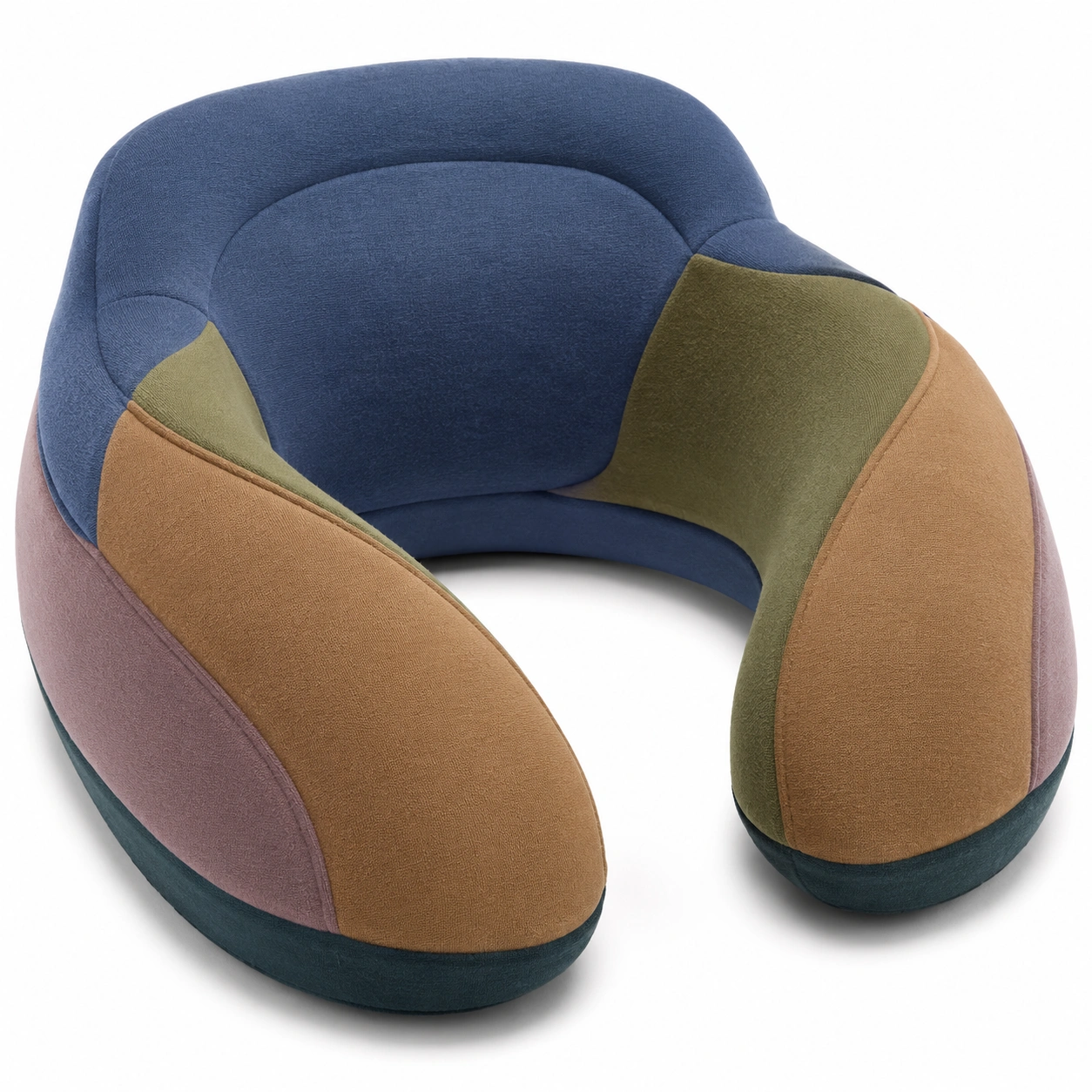 Almohada de Viaje Ergonómica Multicolor Azul, Oliva, Marrón y Lila-COZ YVE LLA