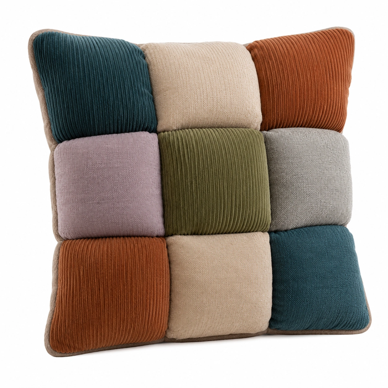 Cojín Decorativo Patchwork Multicolor 45x45cm-COZ YVE LLA