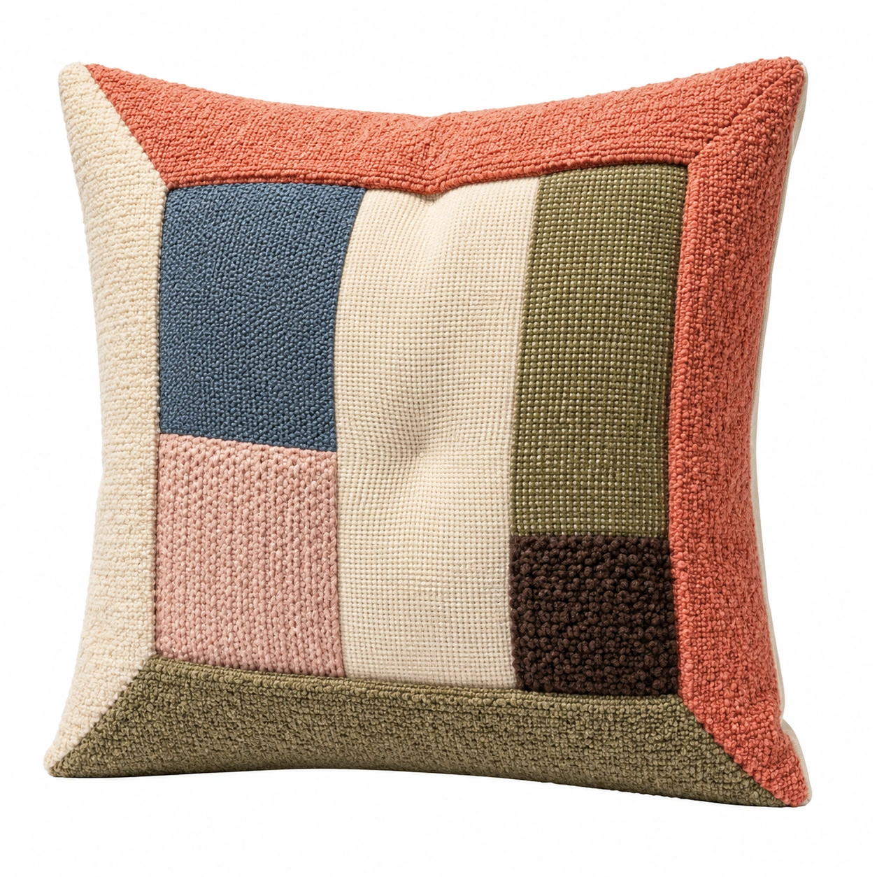 Cojín Decorativo de Parches Multicolor 45x45cm-COZ YVE LLA