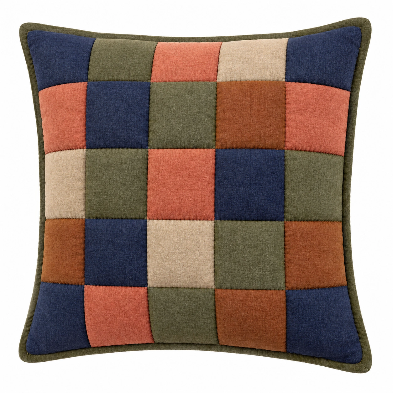 Cojín Decorativo a Cuadros Multicolor 45x45 cm-COZ YVE LLA
