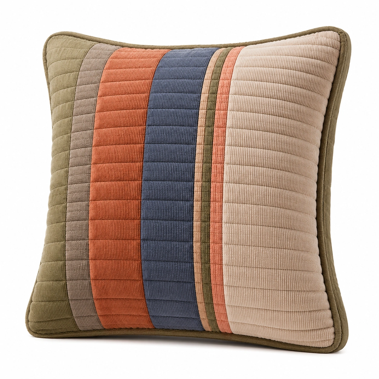 Cojín decorativo con rayas multicolor 45x45 cm-COZ YVE LLA