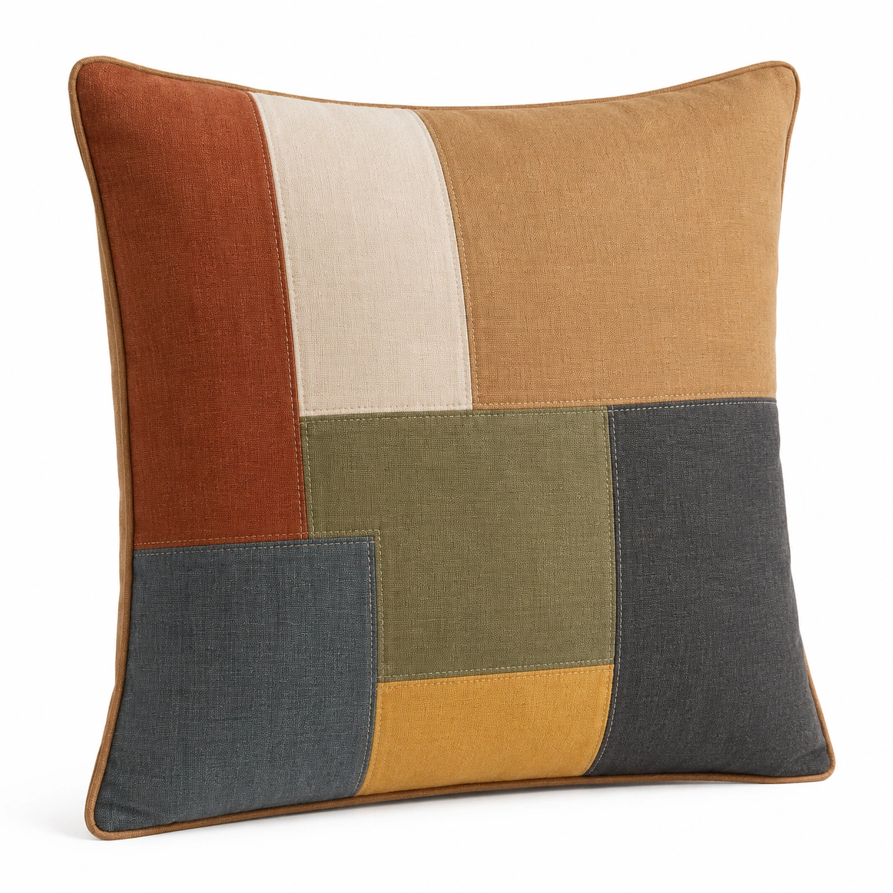 Cojín decorativo patchwork multicolor 45x45cm-COZ YVE LLA