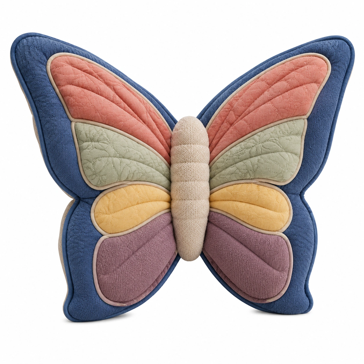 Cojín Decorativo en Forma de Mariposa Multicolor 50x40 cm-COZ YVE LLA
